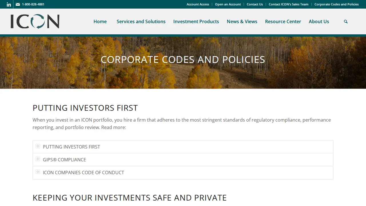 Icon Advisers Inc page