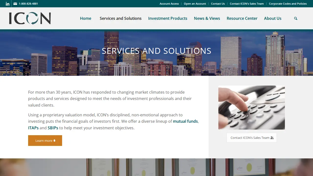 Icon Advisers Inc page