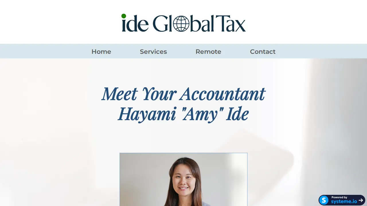 Ide Global Tax page