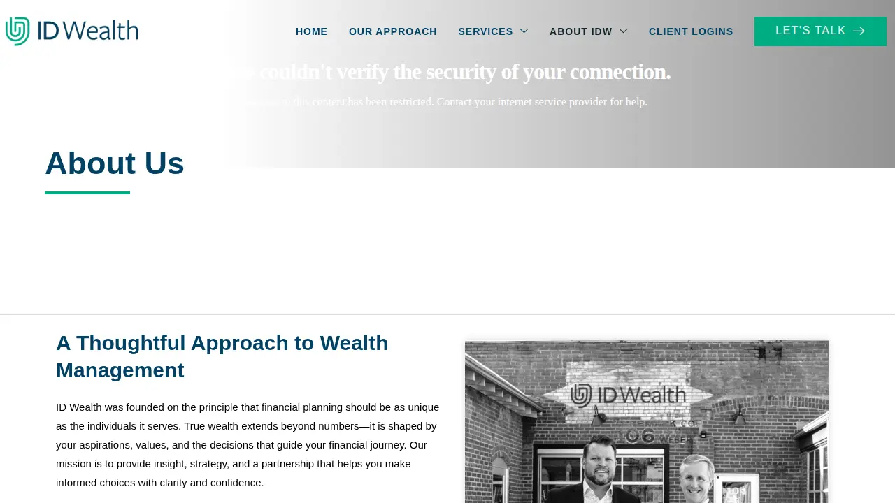 ID Wealth page