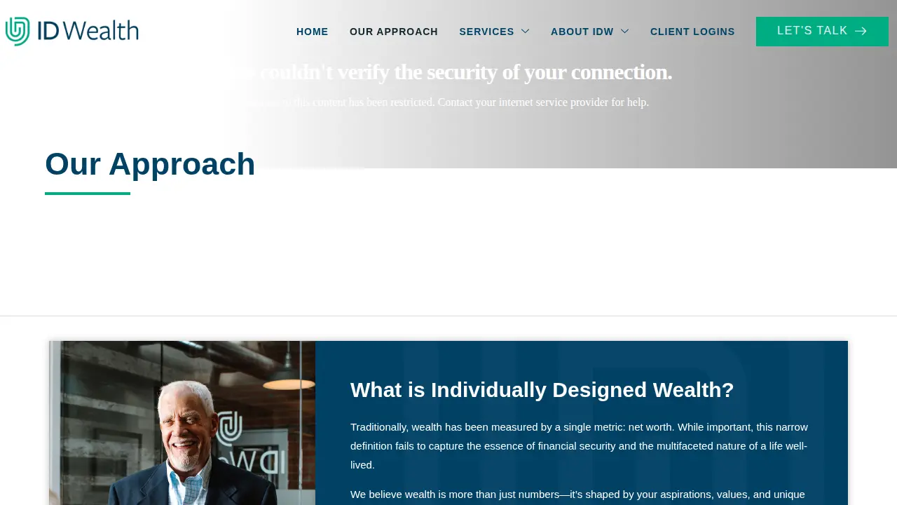 ID Wealth page