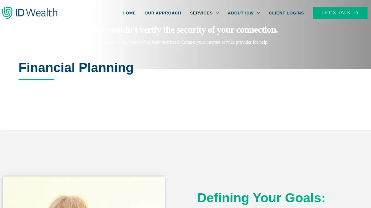 ID Wealth page