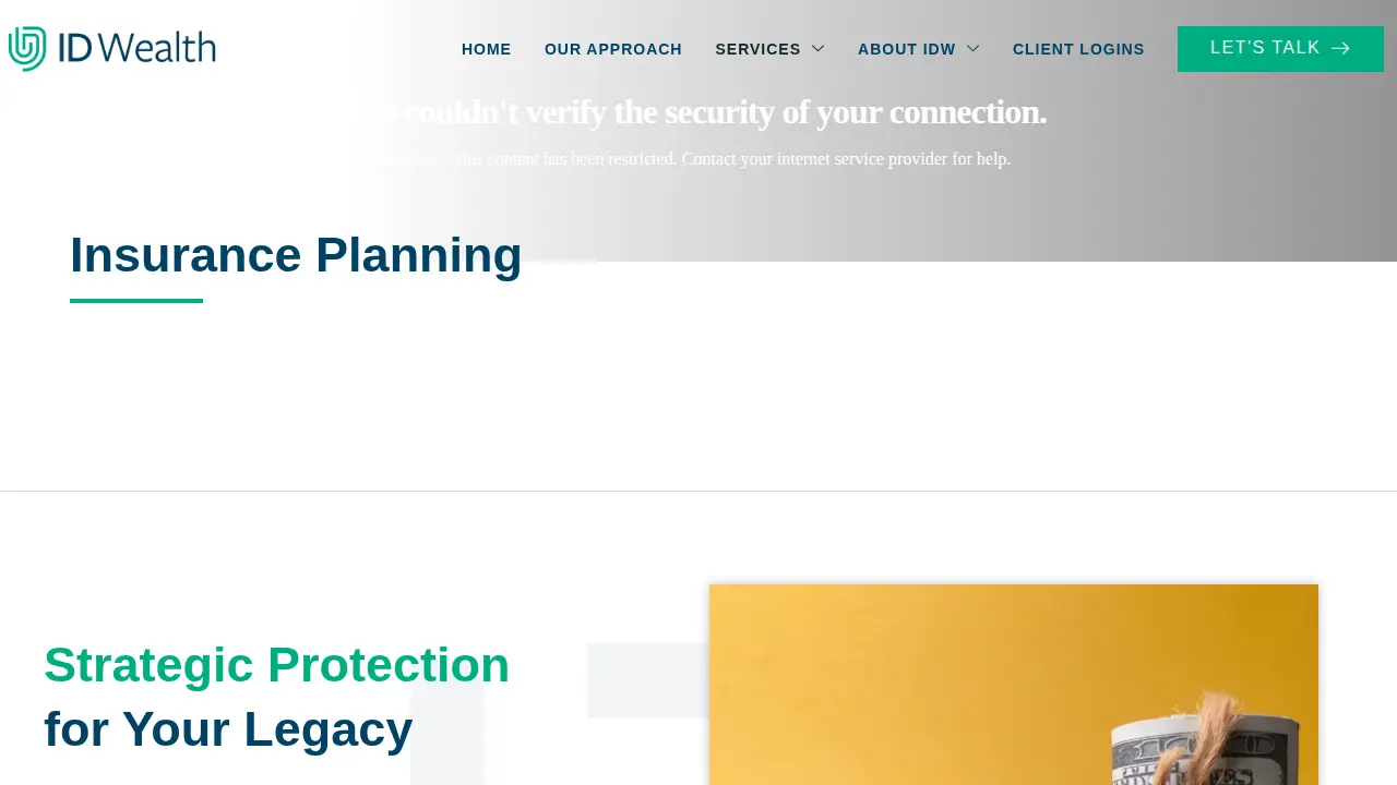 ID Wealth page