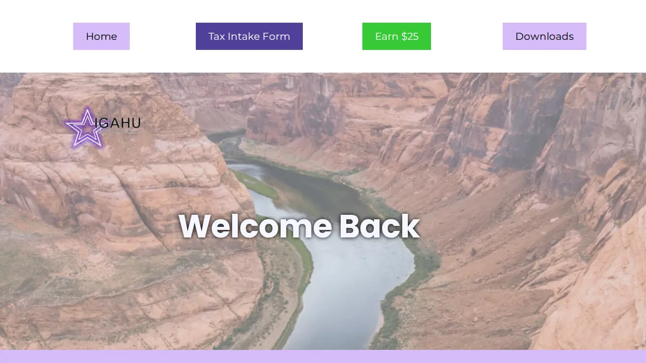 IGAHU Tax Services page