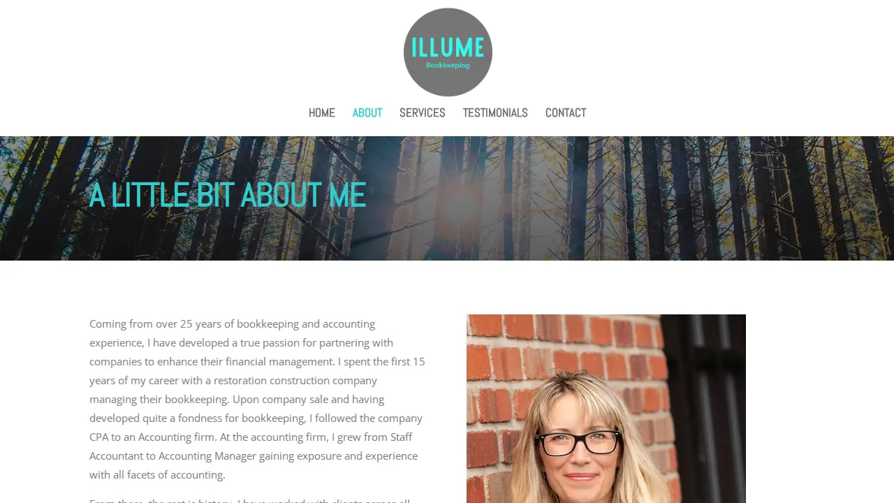 Illume Bookkeeping page