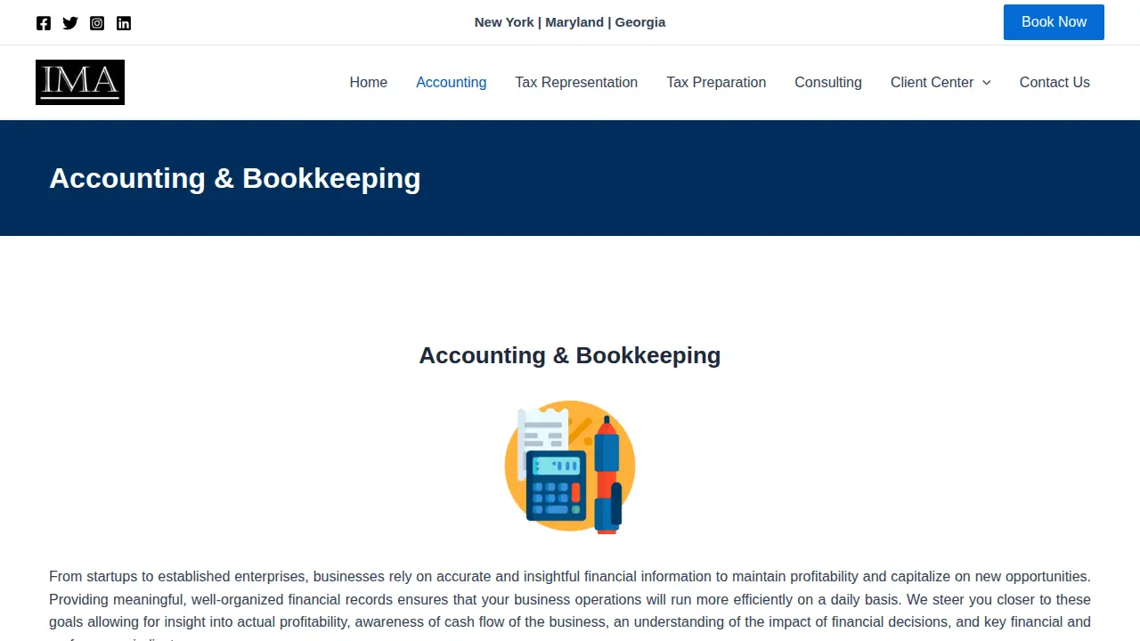 IMA Tax and Accounting LLC page
