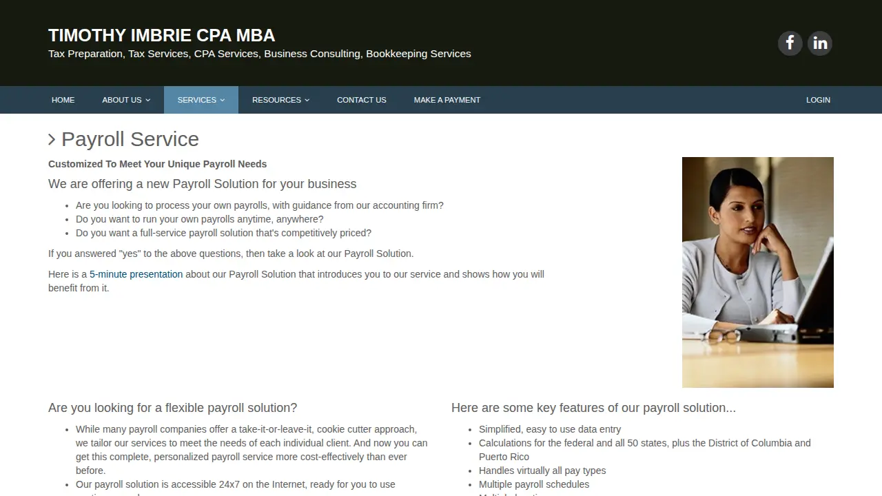 Timothy Imbrie CPA MBA page