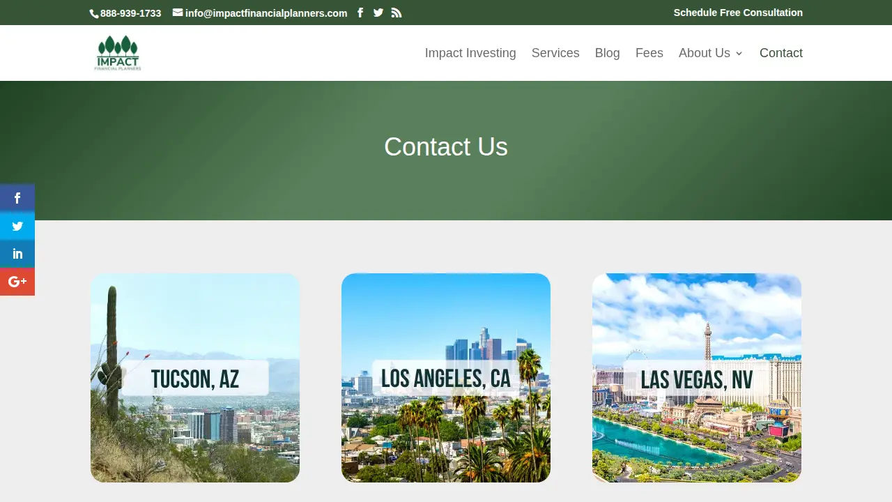 Impact Financial Planners page