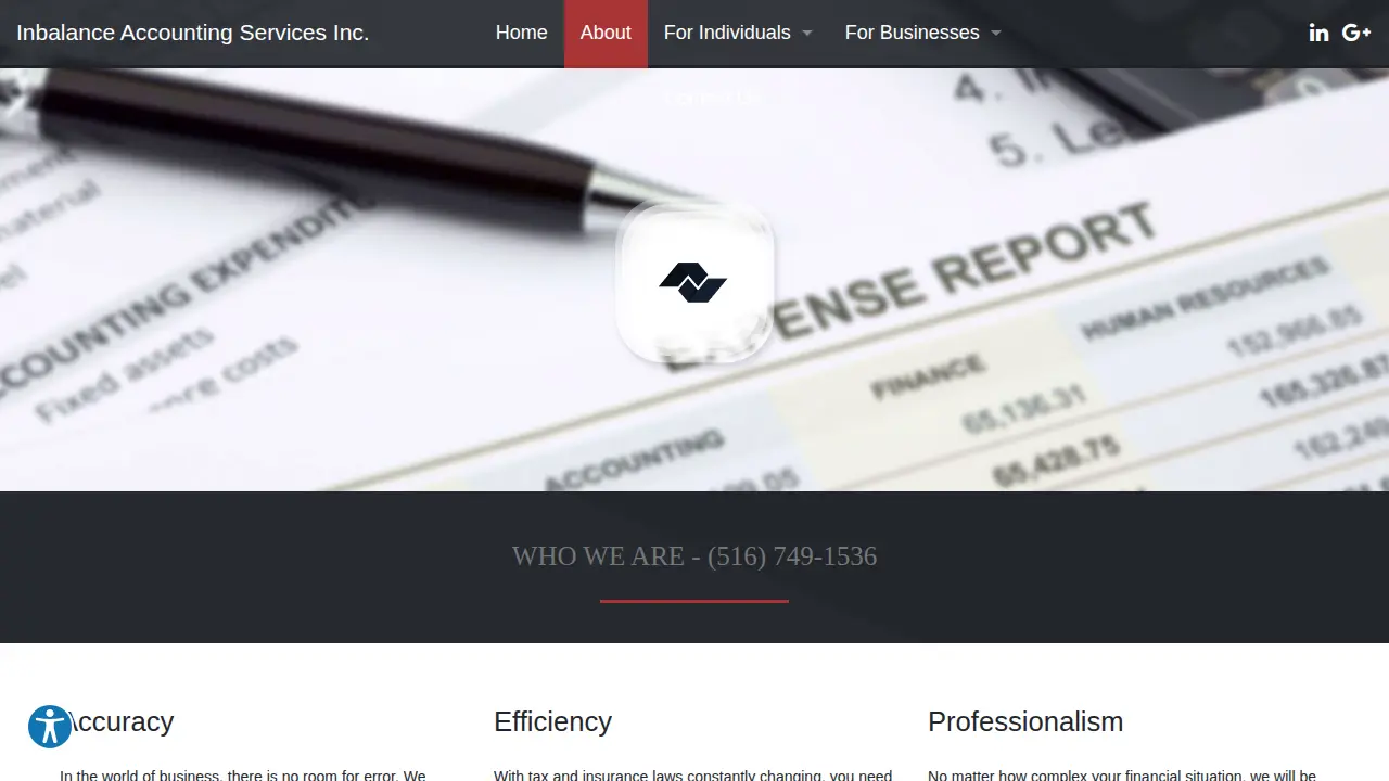 Inbalance Accounting Services inc page