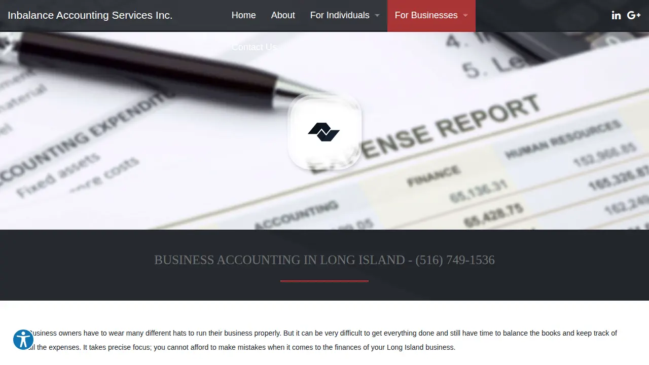 Inbalance Accounting Services inc page