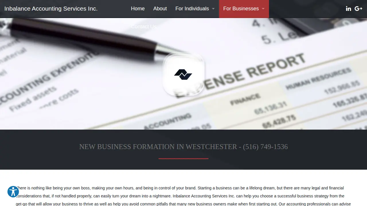 Inbalance Accounting Services inc page