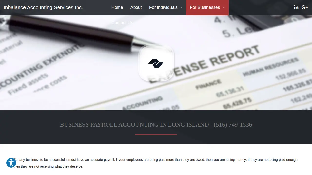 Inbalance Accounting Services inc page