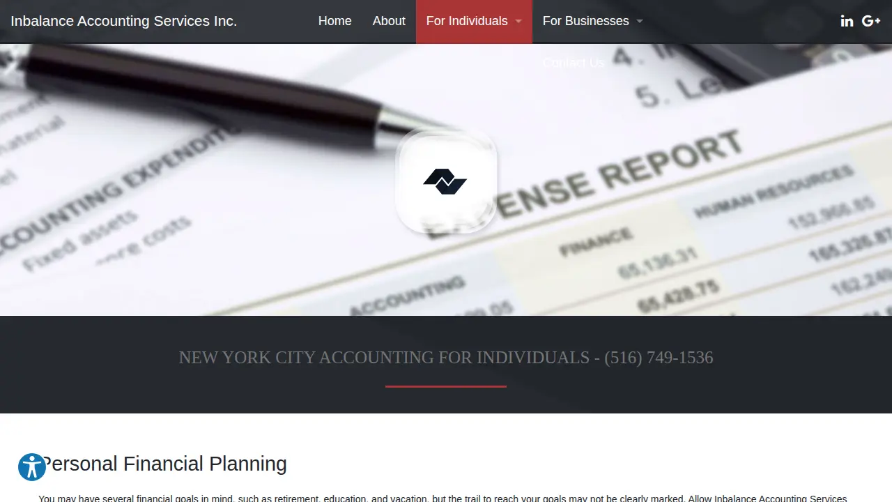 Inbalance Accounting Services inc page