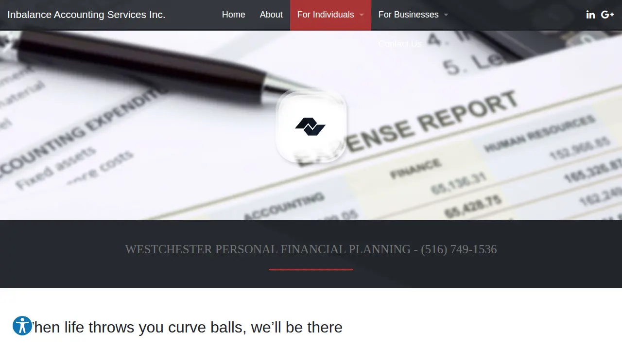 Inbalance Accounting Services inc page