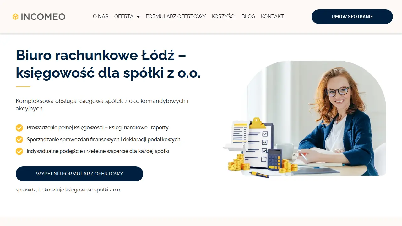 Incomeo Biuro rachunkowe | Doradztwo finansowe - Łódź Górna page