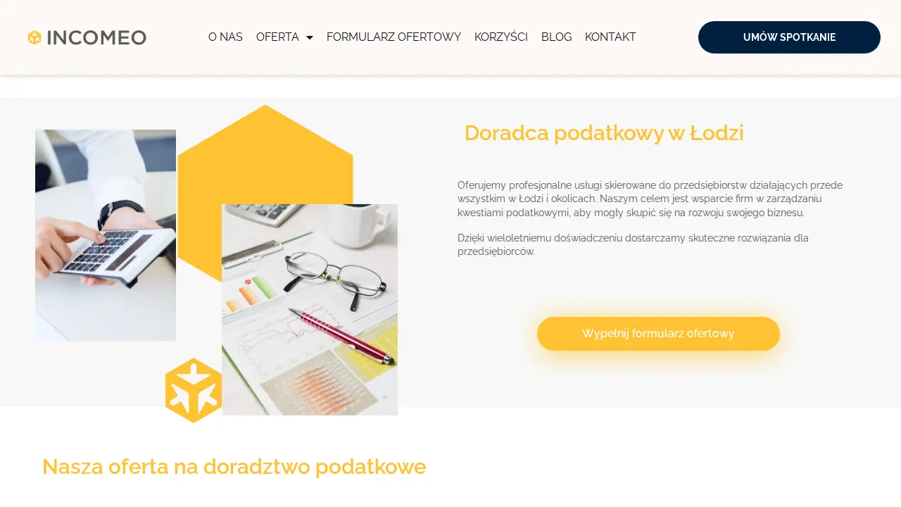Incomeo Biuro rachunkowe | Doradztwo finansowe - Łódź Górna page