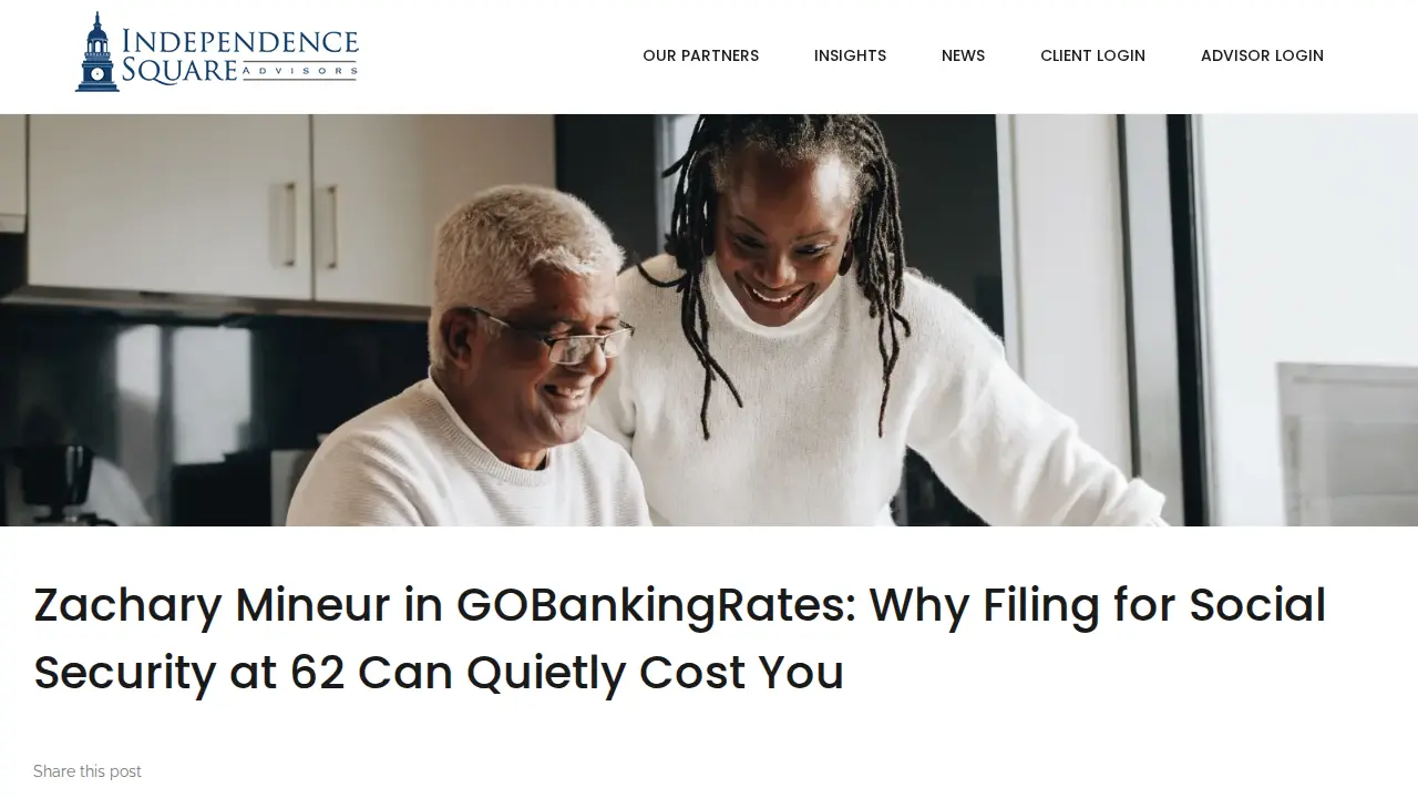 Zachary Mineur, CFA, CFP® - Independence Square Advisors page