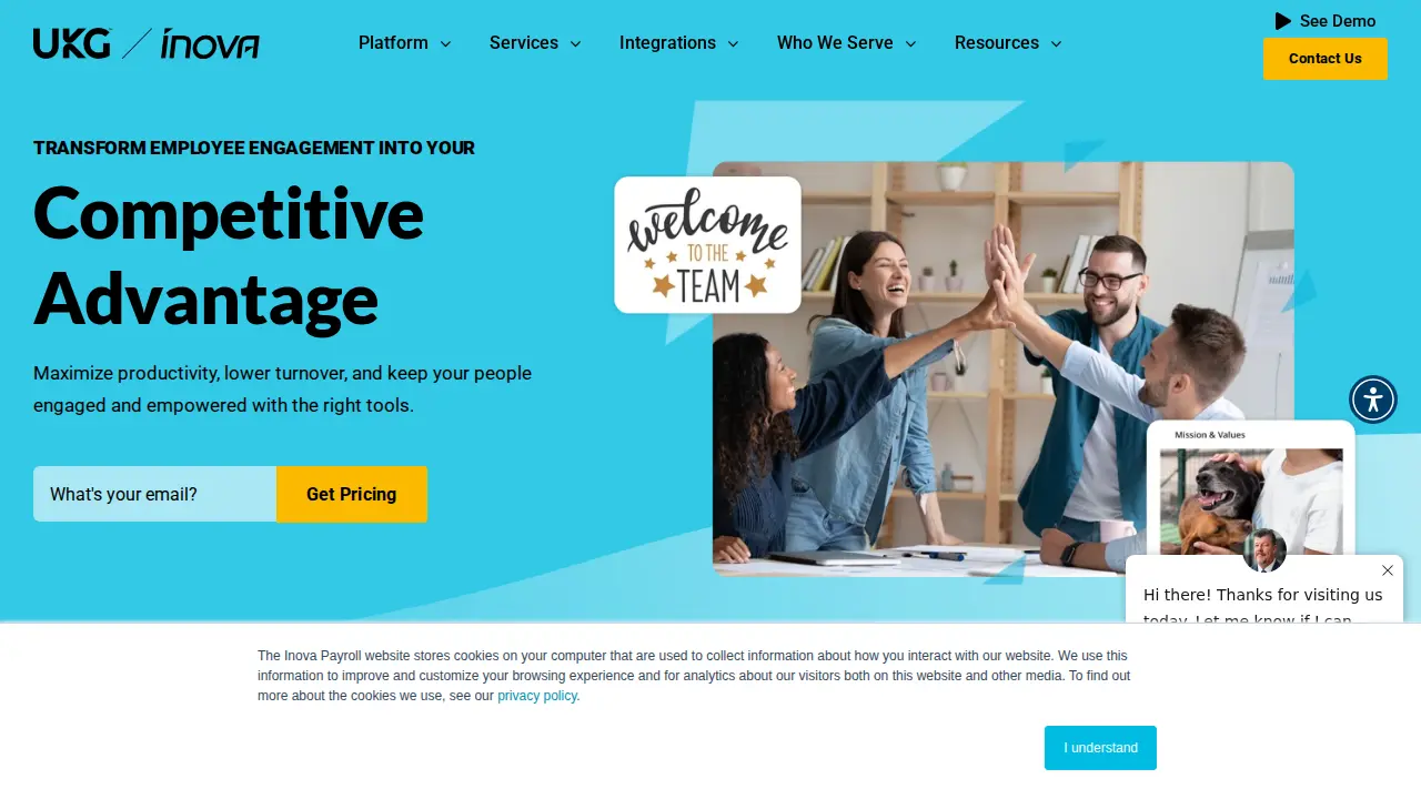 Inova Payroll page
