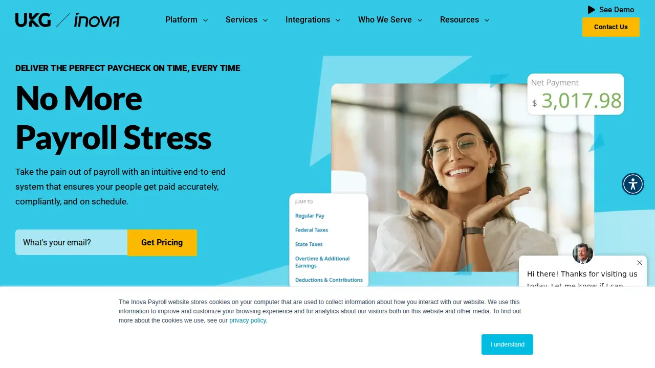 Inova Payroll page