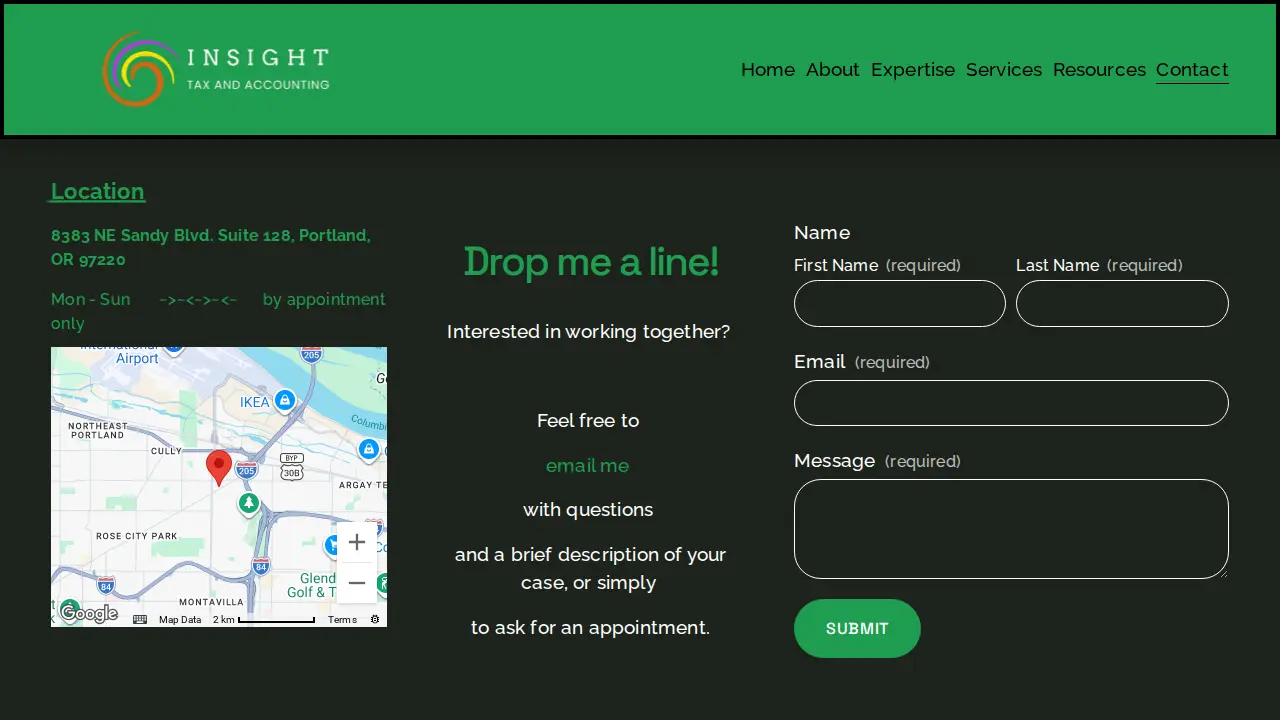 Insight Tax and Accounting page