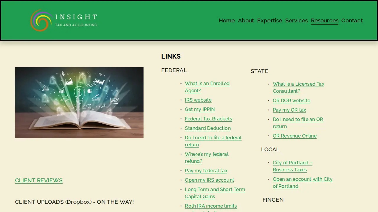 Insight Tax and Accounting page