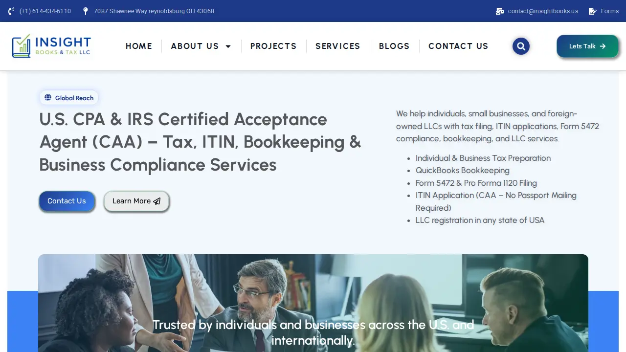Insight Books & Tax LLC website