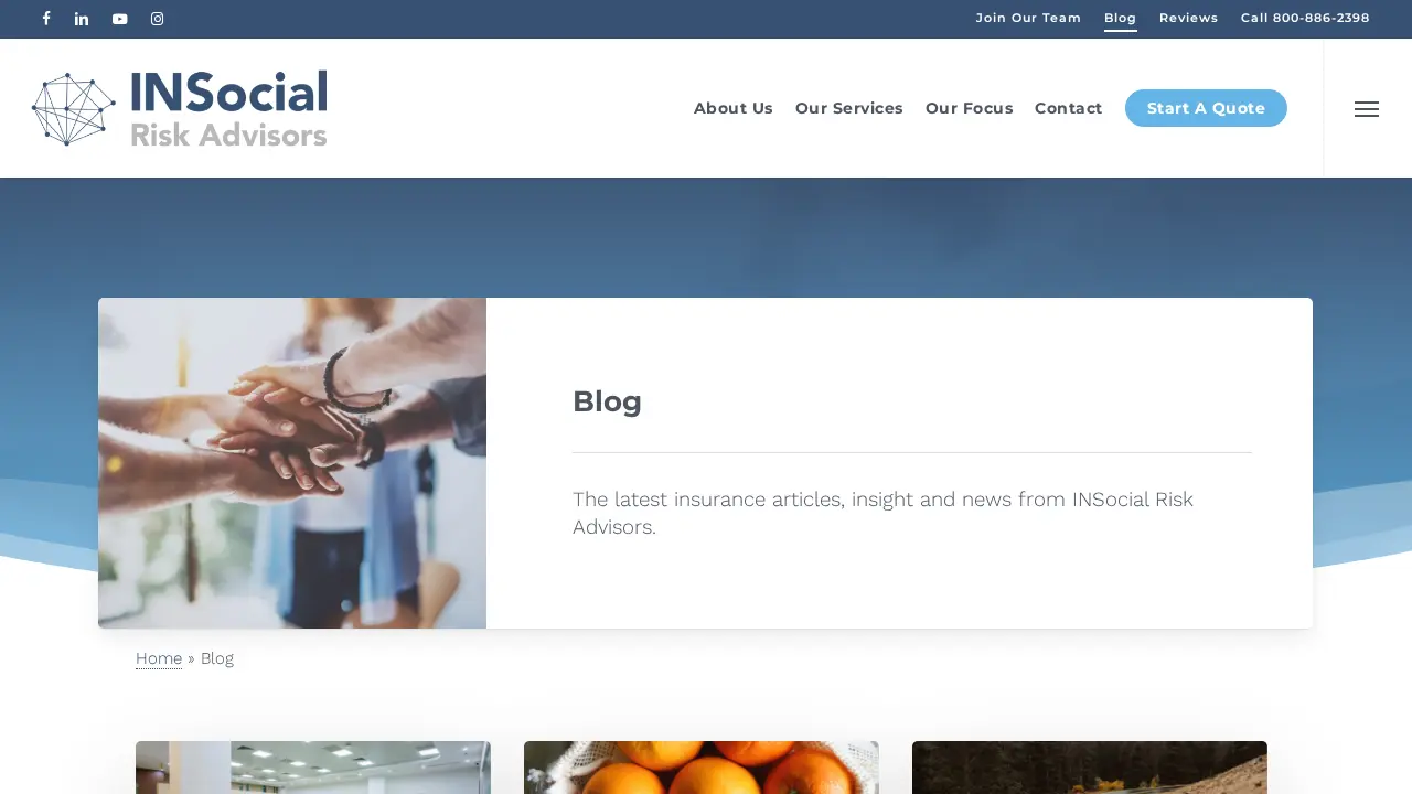 INSocial Risk Advisors page
