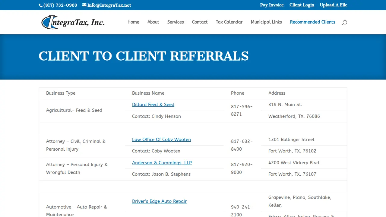 IntegraTax, Inc. page