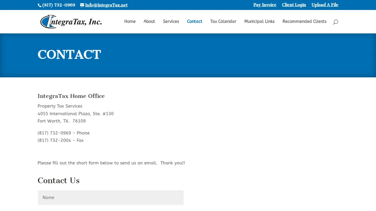 IntegraTax, Inc. page