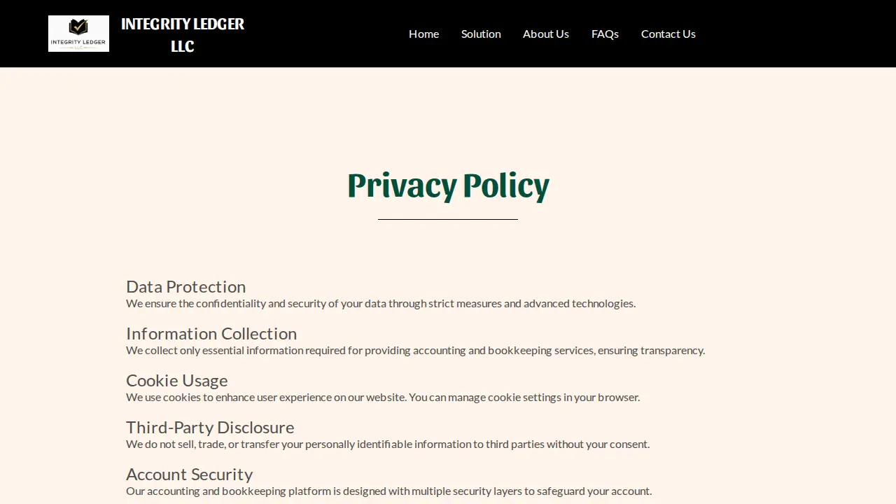 Integrity Ledger LLC page
