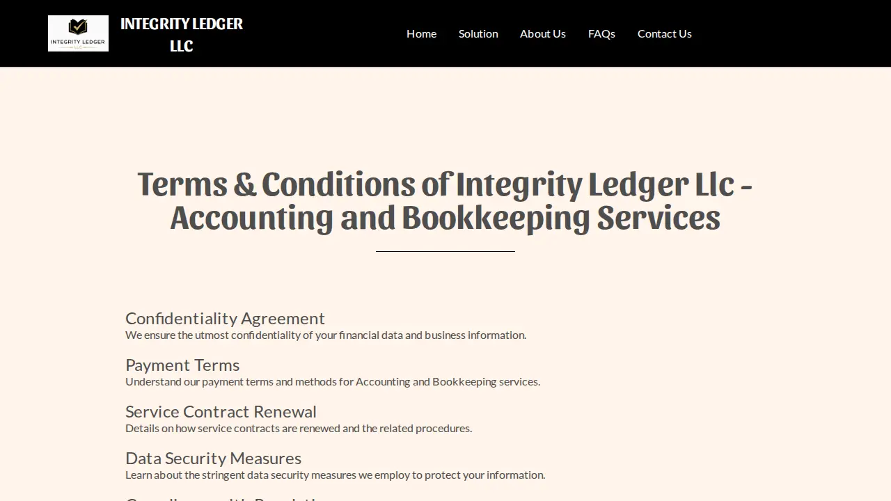 Integrity Ledger LLC page