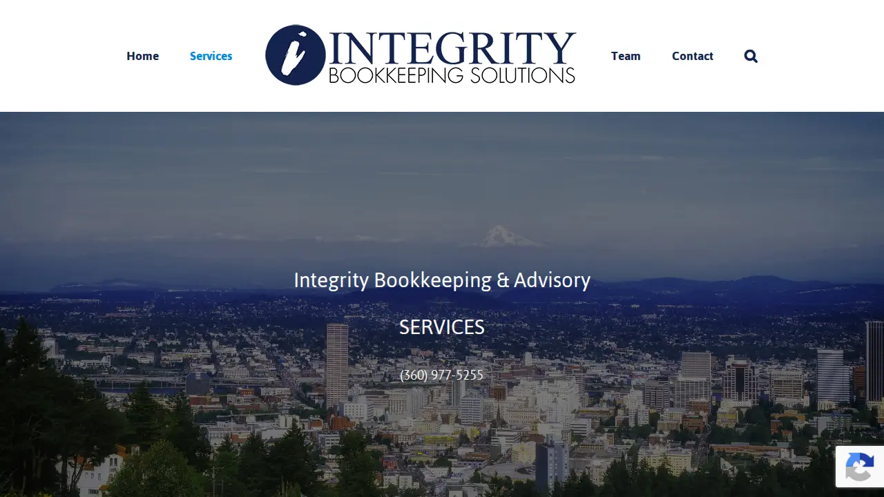 Integrity Bookkeeping Solutions page