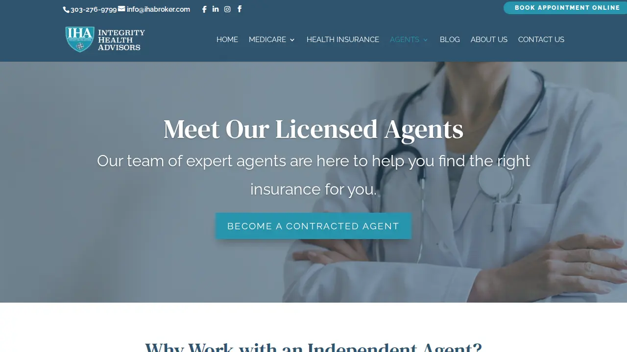 Integrity Health Advisors page
