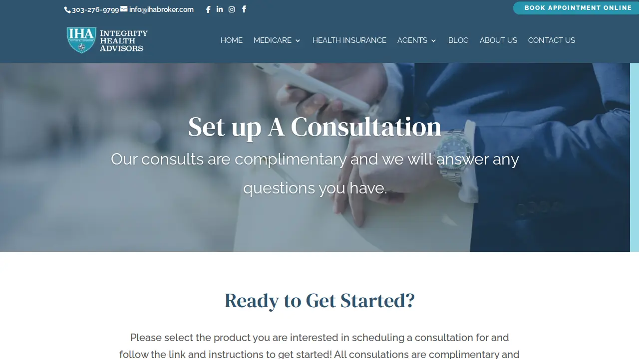 Integrity Health Advisors page