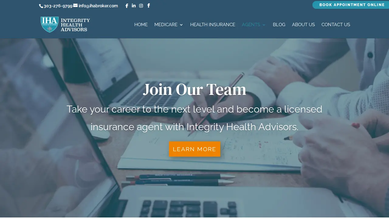 Integrity Health Advisors page