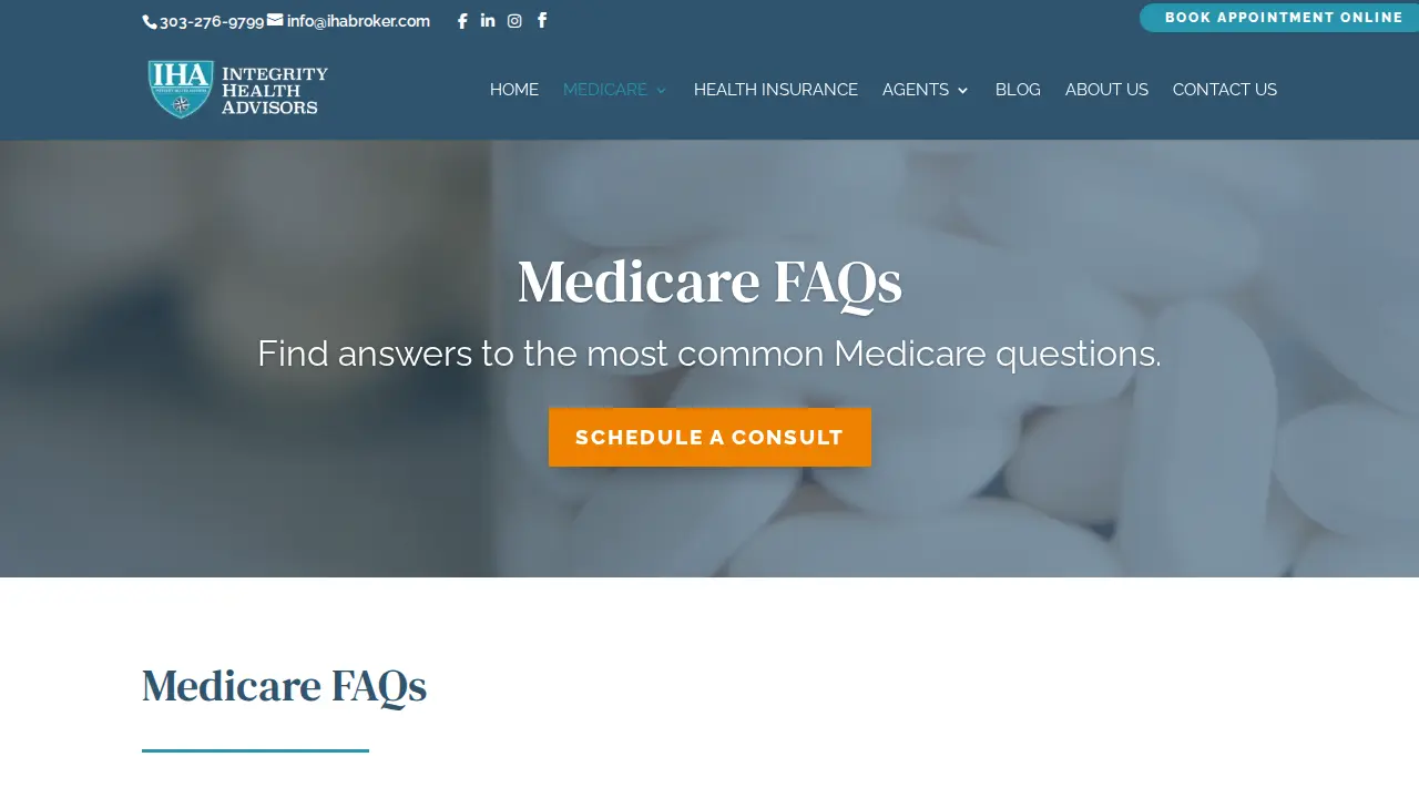 Integrity Health Advisors page