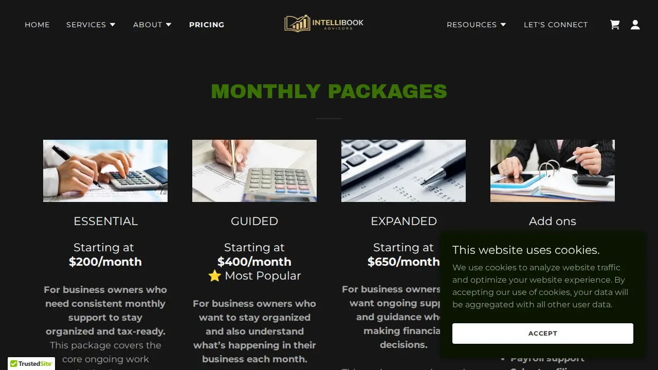Intellibook Advisors page