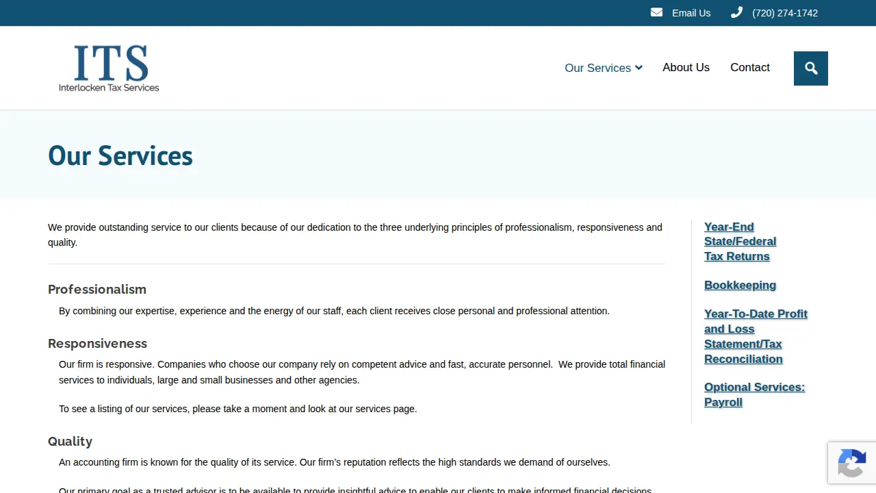 Interlocken Tax Services page