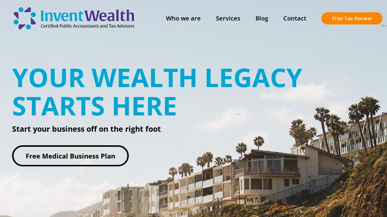 InventWealth Tax Advisors page