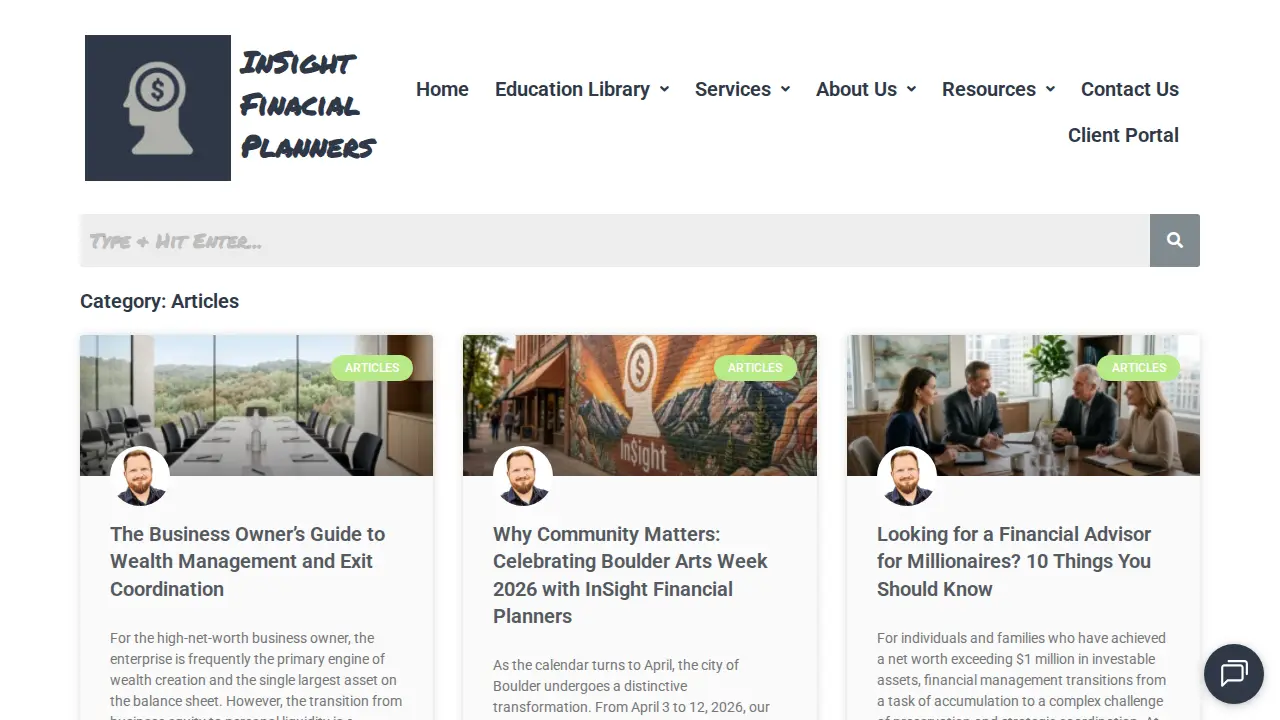 InSight Financial Planners page