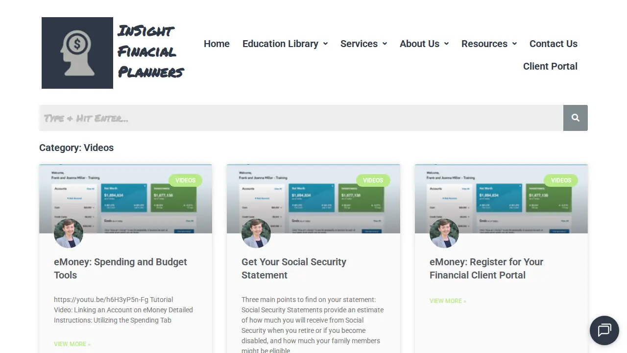 InSight Financial Planners page
