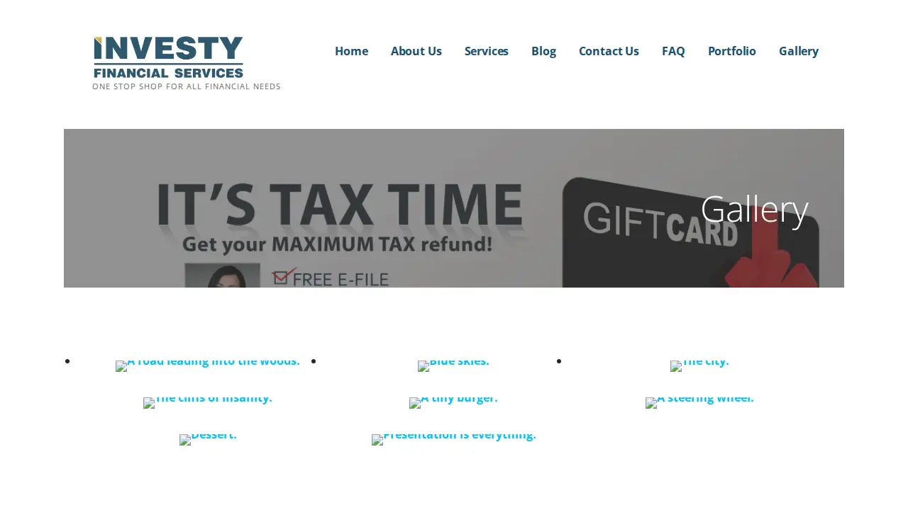 Investy Financial Services page