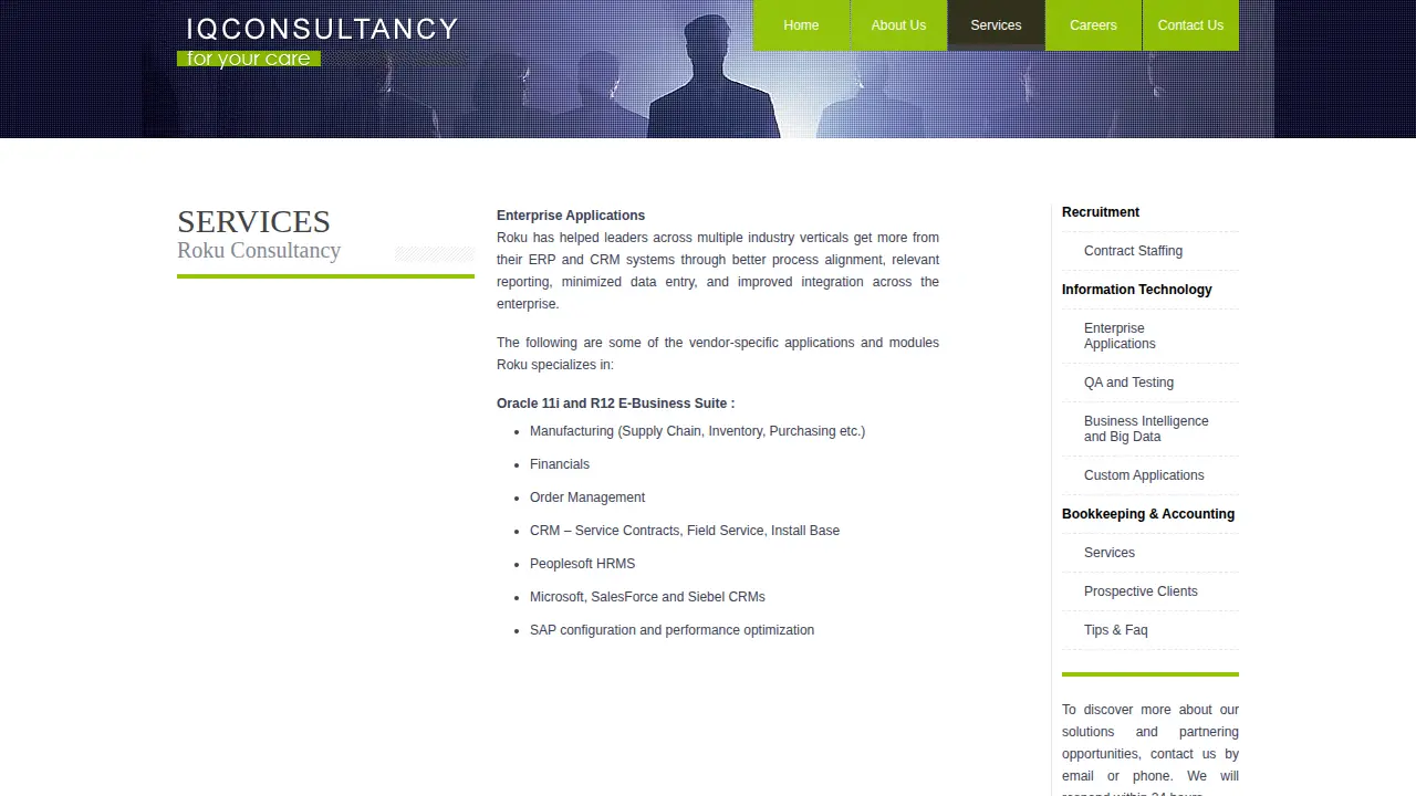 IQ Consultancy, Inc. page