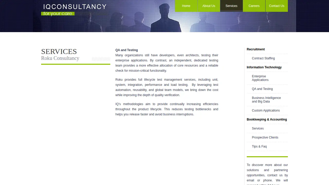 IQ Consultancy, Inc. page