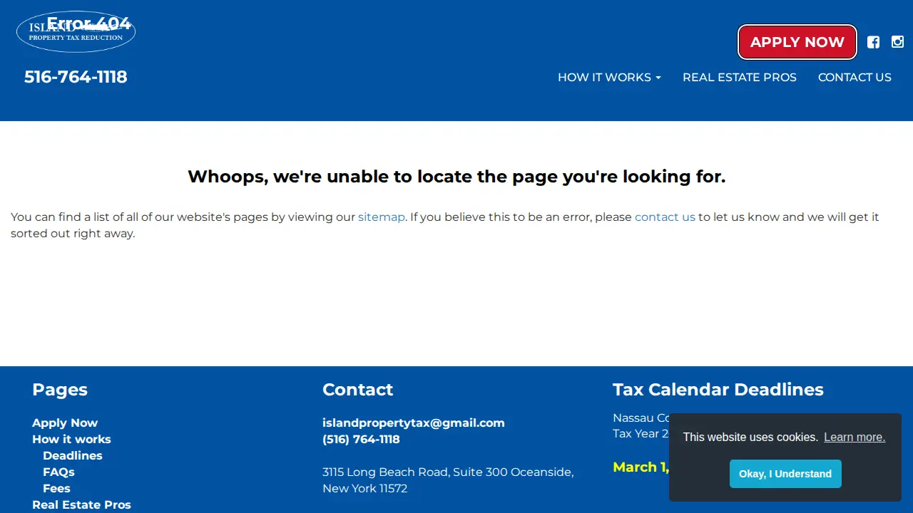 Island Property Tax Reduction page