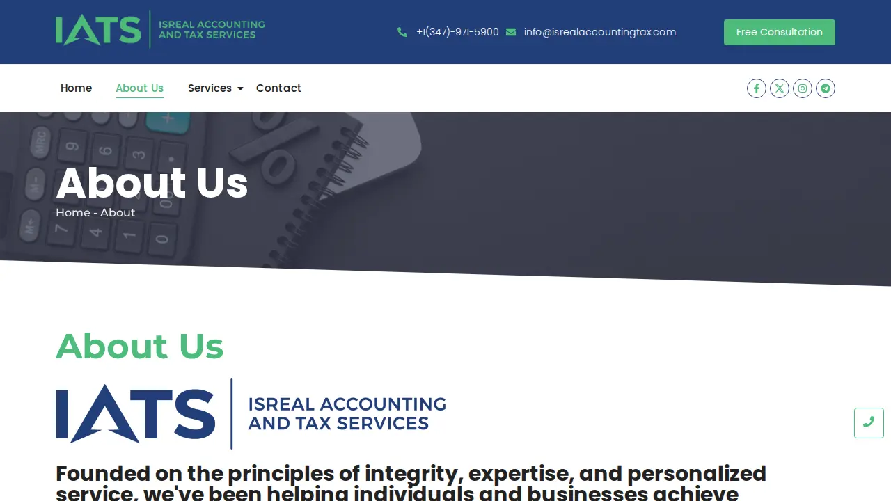 Isreal Accounting & Tax Services LLC page