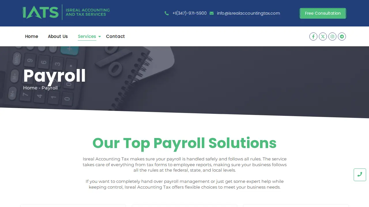 Isreal Accounting & Tax Services LLC page