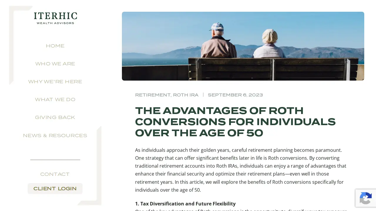 Iterhic Wealth Advisors page