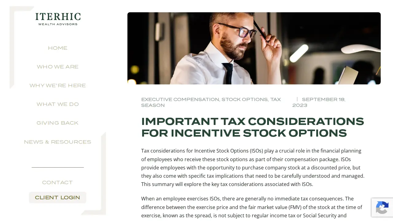 Iterhic Wealth Advisors page