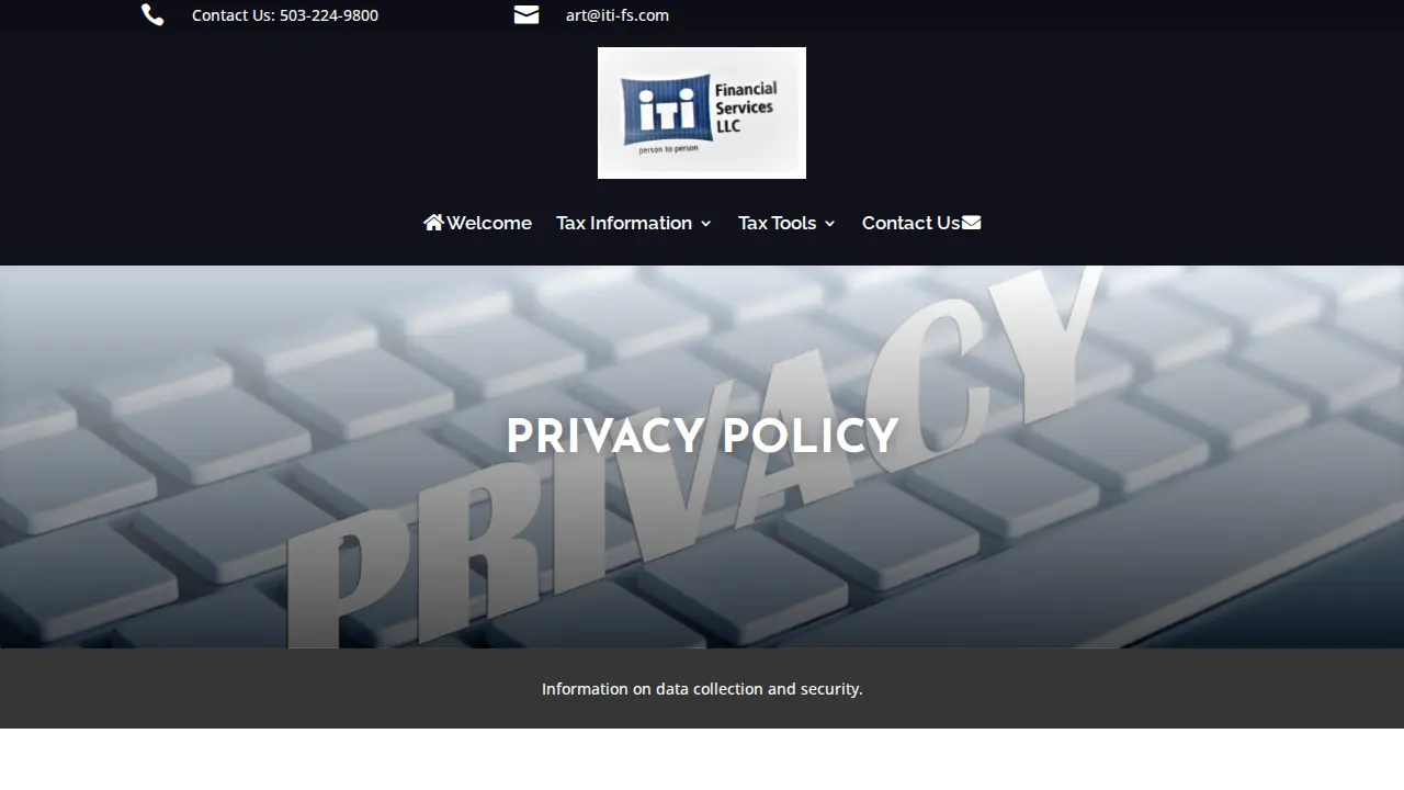 iTi Financial Services page